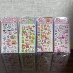 肉球シール　ぷくぷくシール 3D立体　プリプリシール 4枚セット 大容量