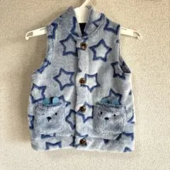 ベビー　スリーパー　ベスト　トナカイ 星柄　フリース　50~70