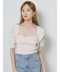 スナイデル　Sustainableボレロセットニットビスチェ