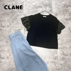 CLANE フリルスリーブ カットソー ブラックのサムネイル