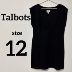 Talbots ノースリーブワンピース 【12号】 黒 トップス エレガント