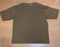 ユニクロU エアリズムコットンオーバーサイズTシャツ L ベージュ