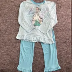 エルサ パジャマ 水色 フリル付き　130