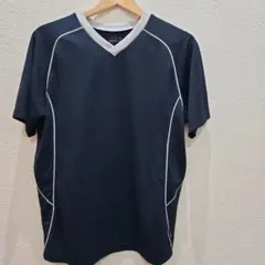 IGNIO Vネック スポーツTシャツ ネイビー Lサイズのサムネイル