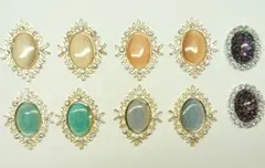 ストーン デコパーツまとめ売り！硬質ケース/ハンドメイド/アクセサリー用 10個