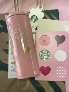 スターバックス　ピンク　ハート　ステンレスボトル　バレンタイン　355ml