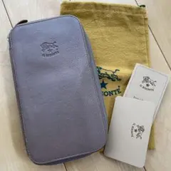IL BISONTE イルビゾンテ　長財布　ラウンドジップ　グレージュ　袋つき