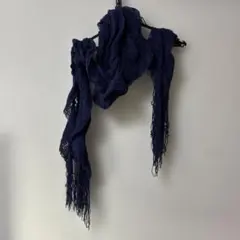 パープル　レース ストール フリンジ付き