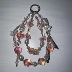 ハンドメイド ピンク系 携帯ストラップ