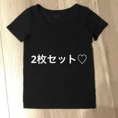 UNIQLOヒートテック半袖黒シャツ♡120サイズ