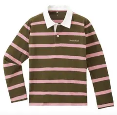 mont-bell 長袖ポロシャツ ストライプ