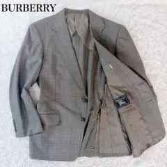 極美品 BURBERRY グリーン チェック テーラードジャケット