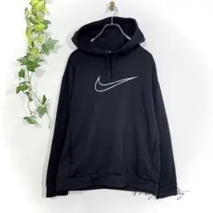 NIKE ナイキ パーカー プルオーバー スウッシュ ビッグロゴ ブラック M