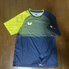 Butterfly 卓球ウェア Sサイズ ネイビー/イエロー ユニフォーム