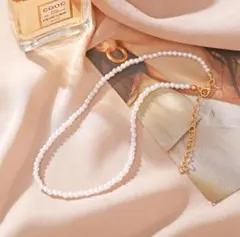 最安値セール 大ヒット商品 シルバー パールネックレス チェーン