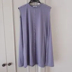 薄紫色ノースリーブワンピース