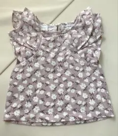 māmāraku 花柄フリル袖 半袖Tシャツ 80