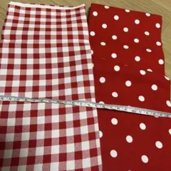 生地　チェック　ドット　セット