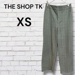 ザ ショップ ティーケー　XS チェック柄 ワイドパンツ ハイウェスト