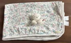 Haruulala オーガニックコットン花柄ブランケットとクマのぬいぐるみセット