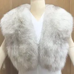 リアルファー ショール フォックス　ホワイト系 成人式　振袖　和装　着物