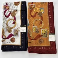 CELINE シルク&コットン大判ハンカチ