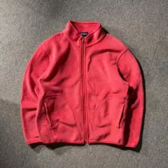 OLD UNIQLO 90s ジップアップ フリースジャケット レッド 赤 S
