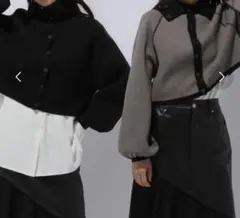 HARE マルチWAYハイネックニットカーディガン