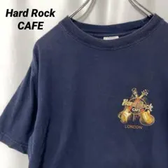 N-4696 Hard Rock CAFE アメリカ古着 ギターTシャツ 半袖M
