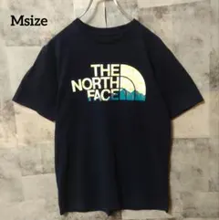 THE NORTH FACE Msize 半袖Tシャツ フロントロゴ 紺色