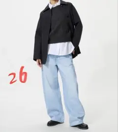 【美品】UNIQLO ユニクロ バギーカーブジーンズ 標準丈 26