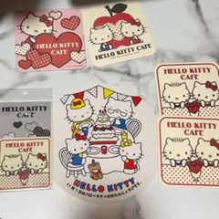 ハローキティ　カフェ　ステッカー　非売品コースター他　キティ　ダニエル