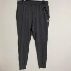 Champion グレー 裾リブ ジョガーパンツ スウェットパンツ L