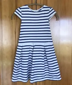 プチバトー 半袖ワンピース 綿100% サイズ120 8ans 126cm