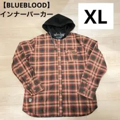 春　スノーボードウェア　メンズ　パーカー　インナー　チェック　BLUEBLOOD