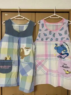 保育士 エプロン アラジン ディズニー カワウソ セット