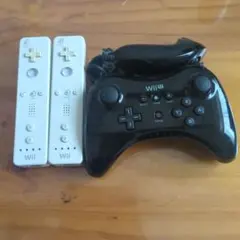 WiiリモコンとWii Uプロコントローラーセット　※ジャンク扱い