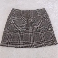 Forever21 ミニスカート　チェックスカート チェック柄　グレー　茶色