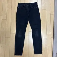 ブラックスキニーデニム　無印
