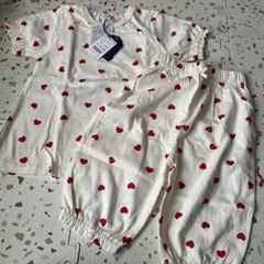 コトリ ハート 総柄 セットアップ 100cm