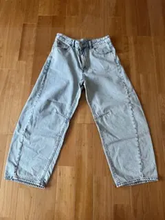 GU【丈短め】バレルレッグジーンズ XL