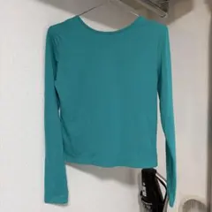 ピーコックブルー 長袖Tシャツ