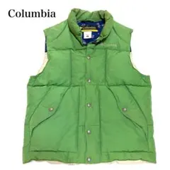 Columbia【コロンビア】グリーン ダウン混ベスト 裏地ペイズリー柄 Mのサムネイル