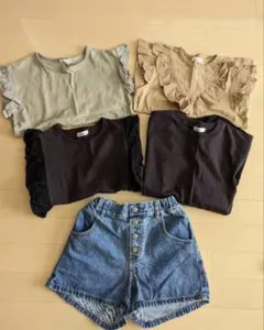 ペアマノン GU トップス デニム ショートパンツ 140cm セット