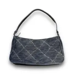 y2k argyle denim hand bag
