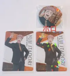 呪術廻戦　虎杖悠仁　マルイ 渋谷モディ クリアカード 缶バッジ ホログラム