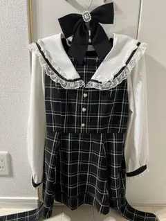 リズリサ セーラーカラーセットアップ チェック柄