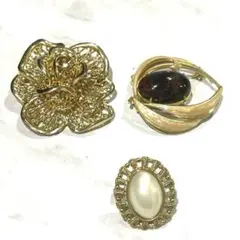 おまとめ　ブローチ/コサージュ　3個セット　お得　アクセサリー