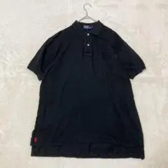 【貴重】ポロ ラルフローレン 80's BIG ポロシャツ USA製 BK M