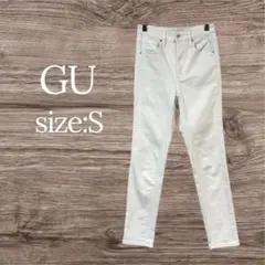 GU【S】 ハイウエストシガレットアンクルジーンズ・ジーユー・ホワイト♡人気◎